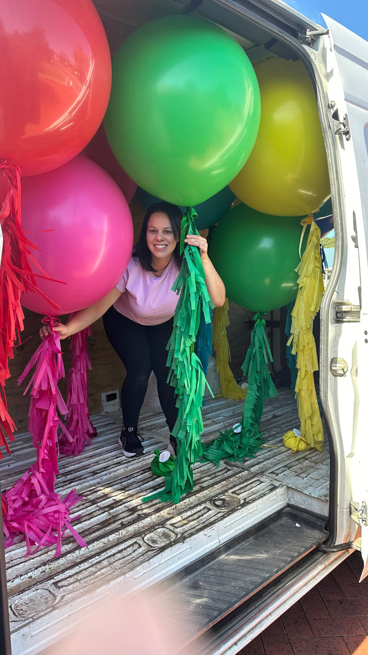 Large Latex Balloon with Tassel Tail