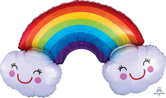 Rainbow & Clouds Foil Balloon