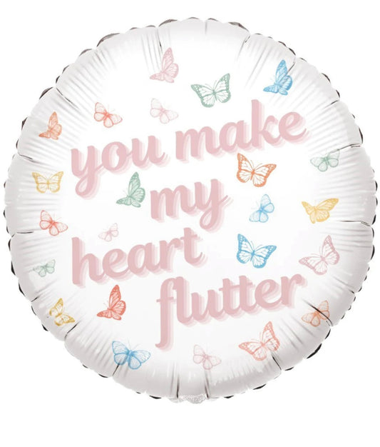 You Make my Heart Flutter Foil Balloon