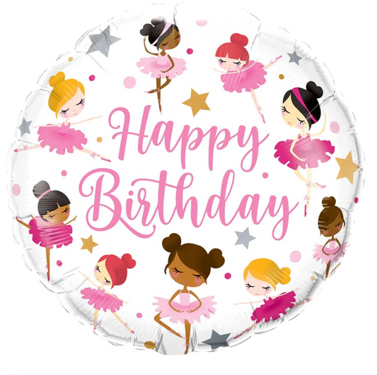 Ballerina Birthday Foil Balloon