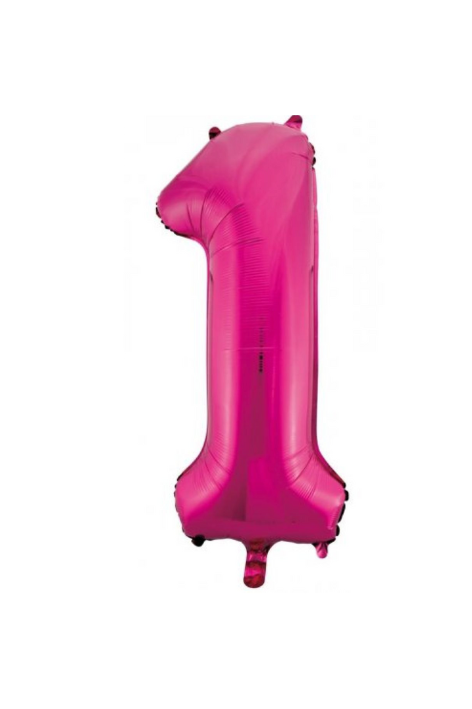 Bright Pink Number Foil Balloon