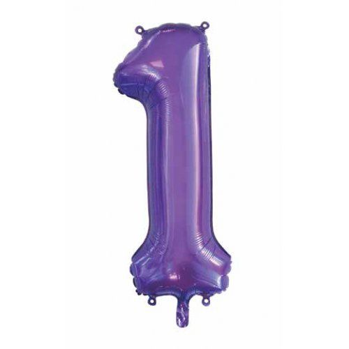 Purple Number Foil Balloon