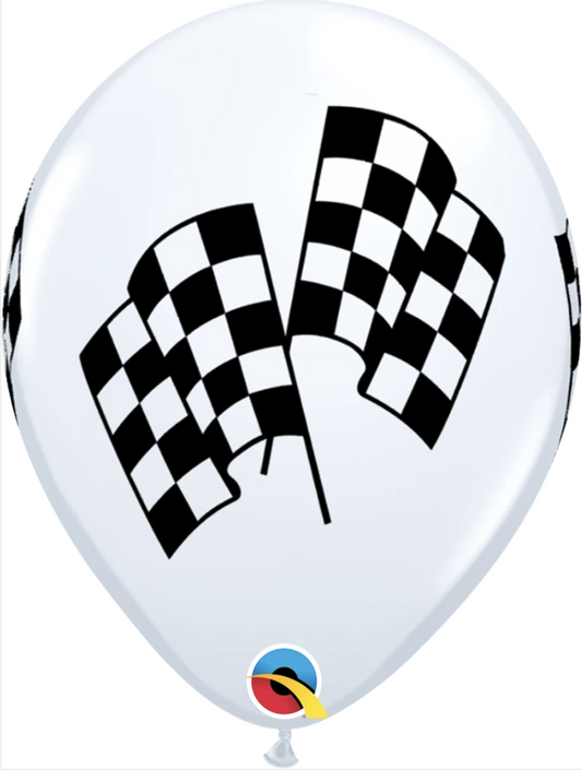 Racing Flags Latex Balloon