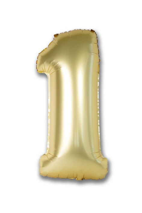 Chrome Gold Number Foil Balloon