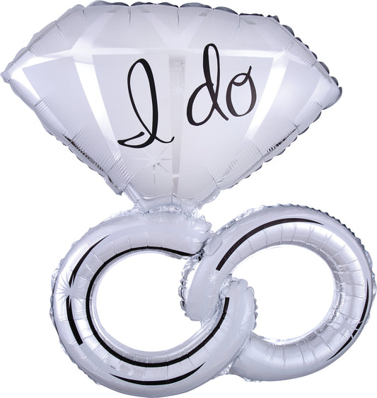 I Do Rings Foil Balloon