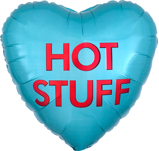 HOT STUFF Candy Heart Foil Balloon