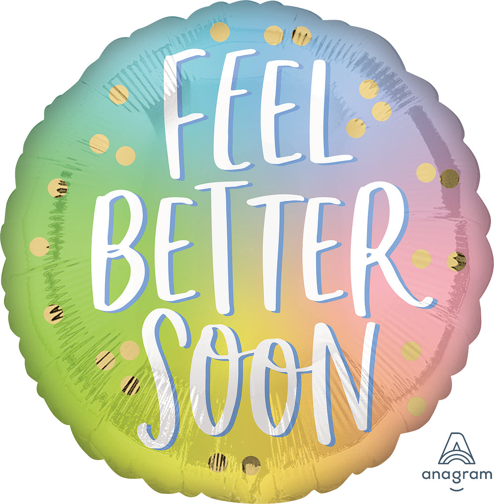 FEEL BETTER SOON Ombre Foil Balloon