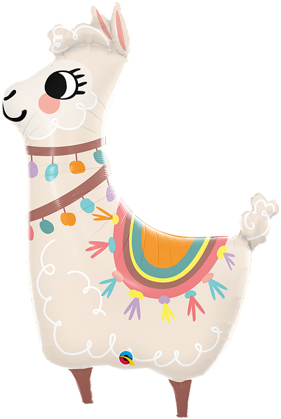 Llama Pastel Foil Balloon