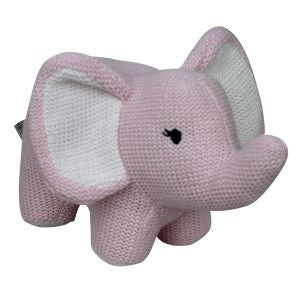 Knitted Elephant Rattle - Pink