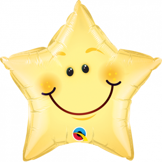 Smiling Star Foil Balloon