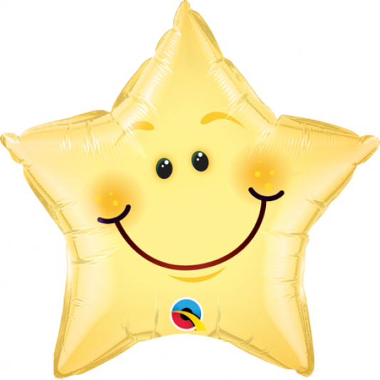 Smiling Star Foil Balloon