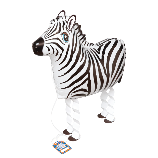 Walking Zebra Foil Balloon