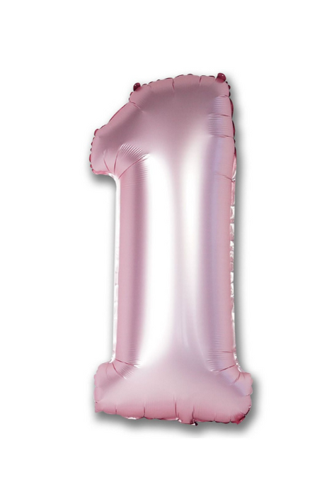 Chrome Light Pink Number Foil Balloon