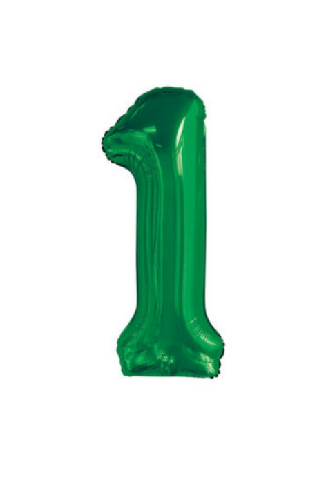 Green Number Foil Balloon