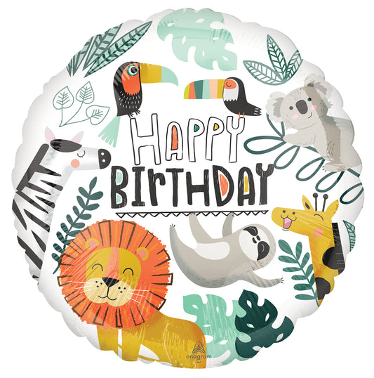 Jungle Birthday Foil Balloon