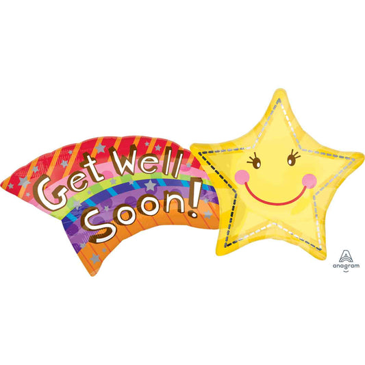 Get Well Soon Star Foil Balloon