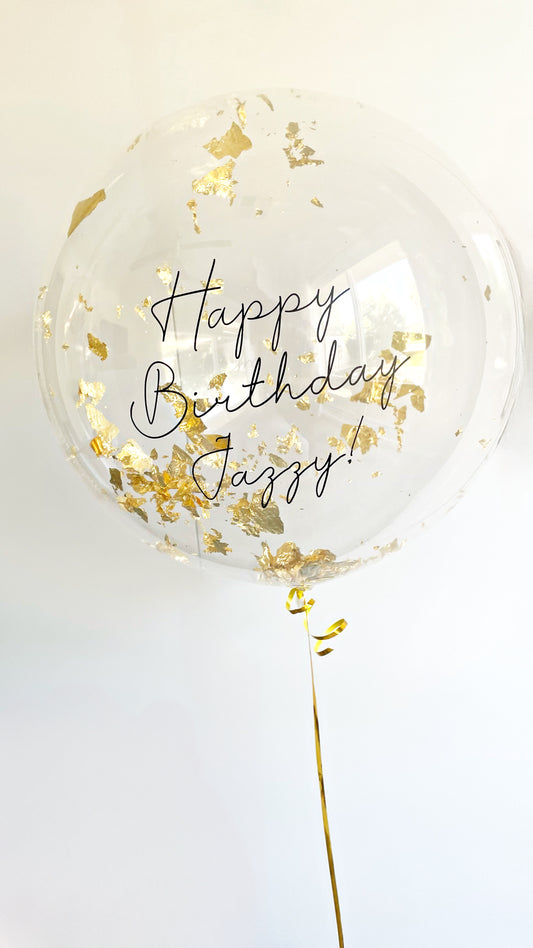 Metallic Leaf Personalised Balloon