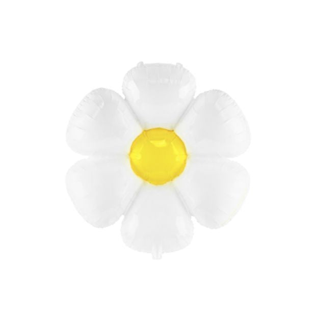 White Daisy Foil Balloon