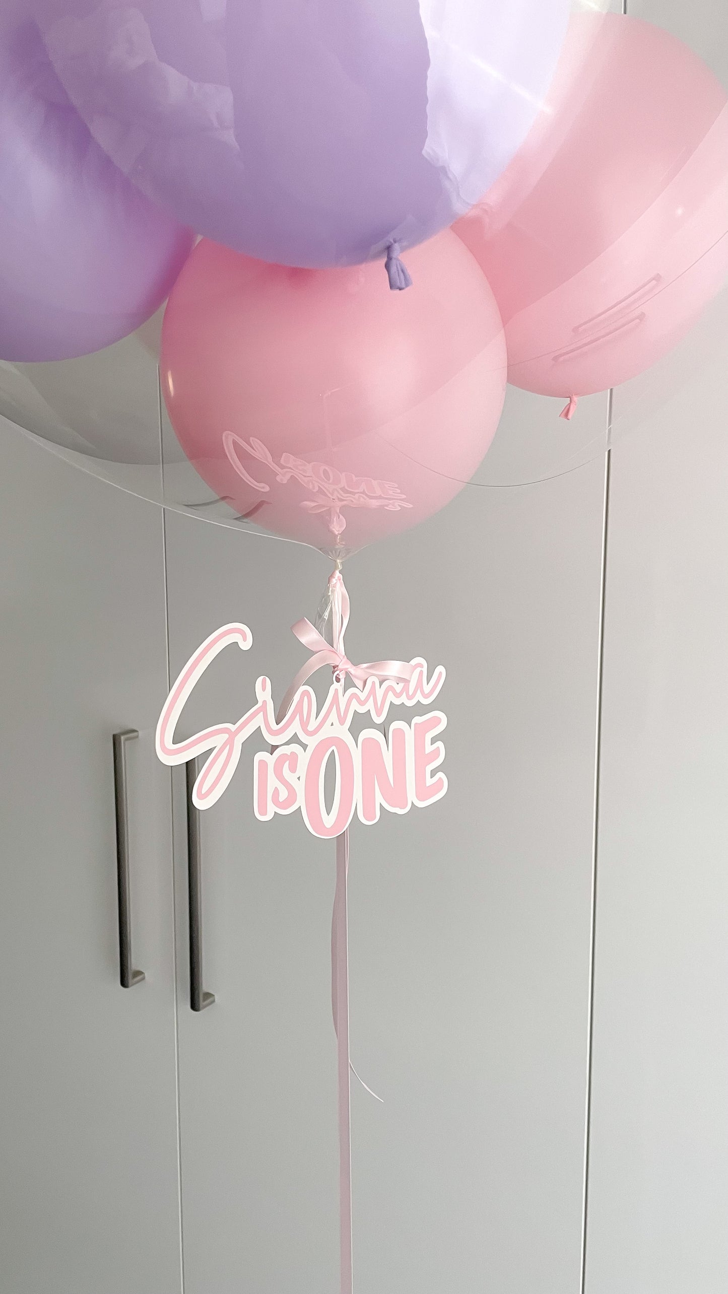 Jumbo Crystal Clear Minis Balloon Personalised