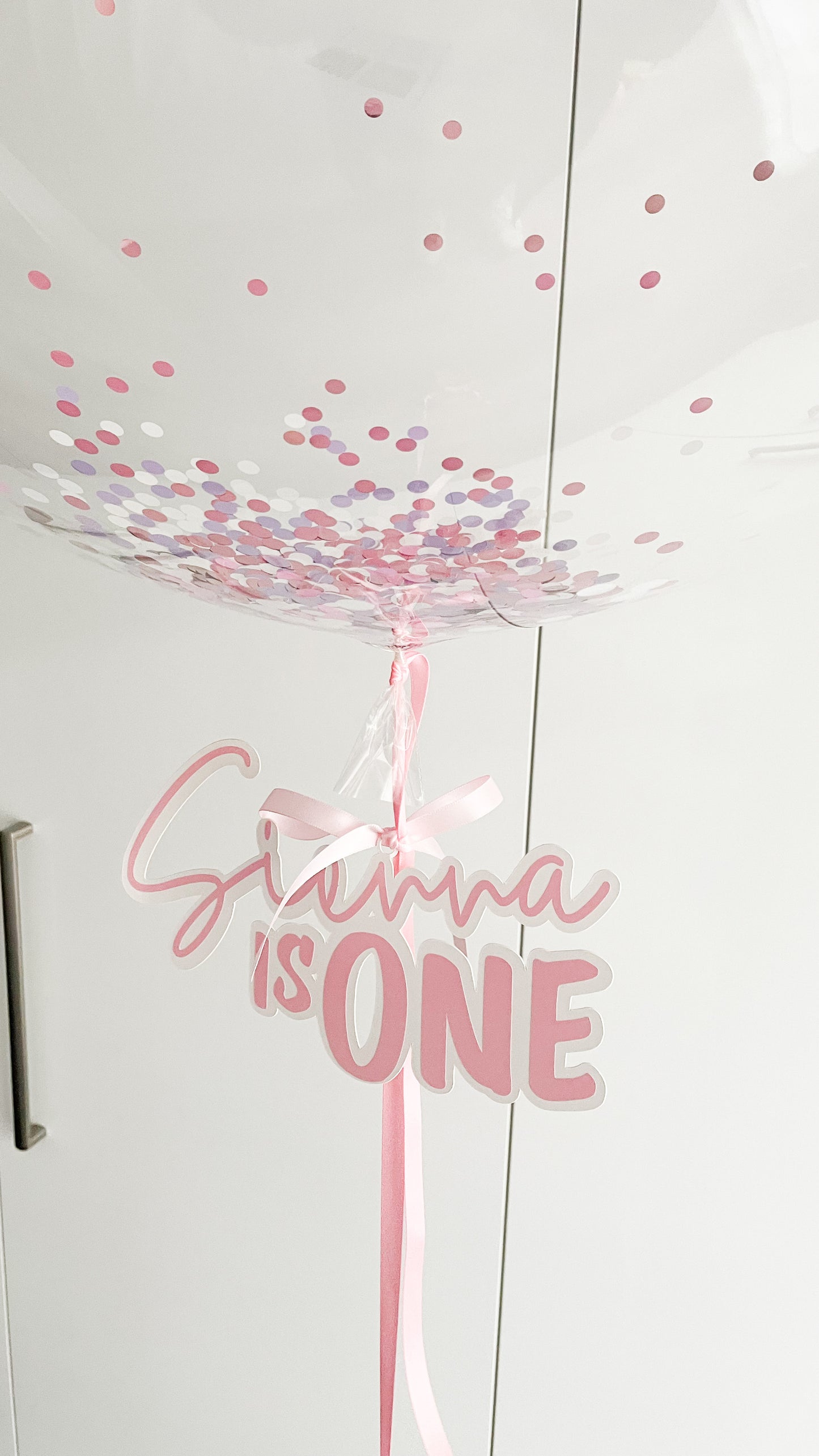 Jumbo Crystal Clear Confetti Balloon Personalised