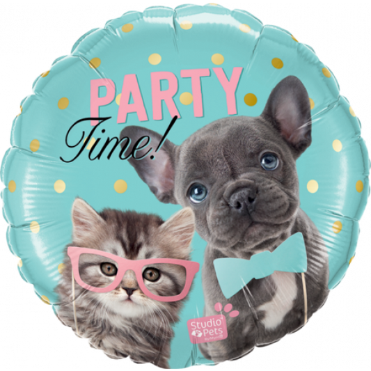 Pet Party Time Foil Balloon