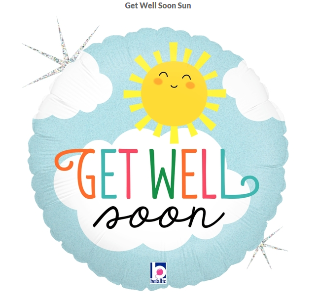 Get Well Soon Sky Foil Balloon