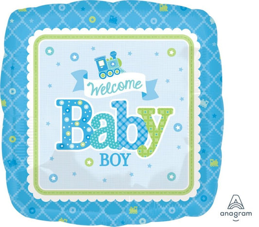 Welcome Baby Boy Foil Balloon